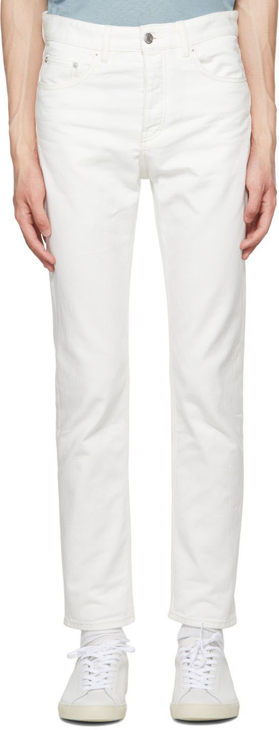 Maison Kitsuné White Slim Fit Jeans Maison Kitsune