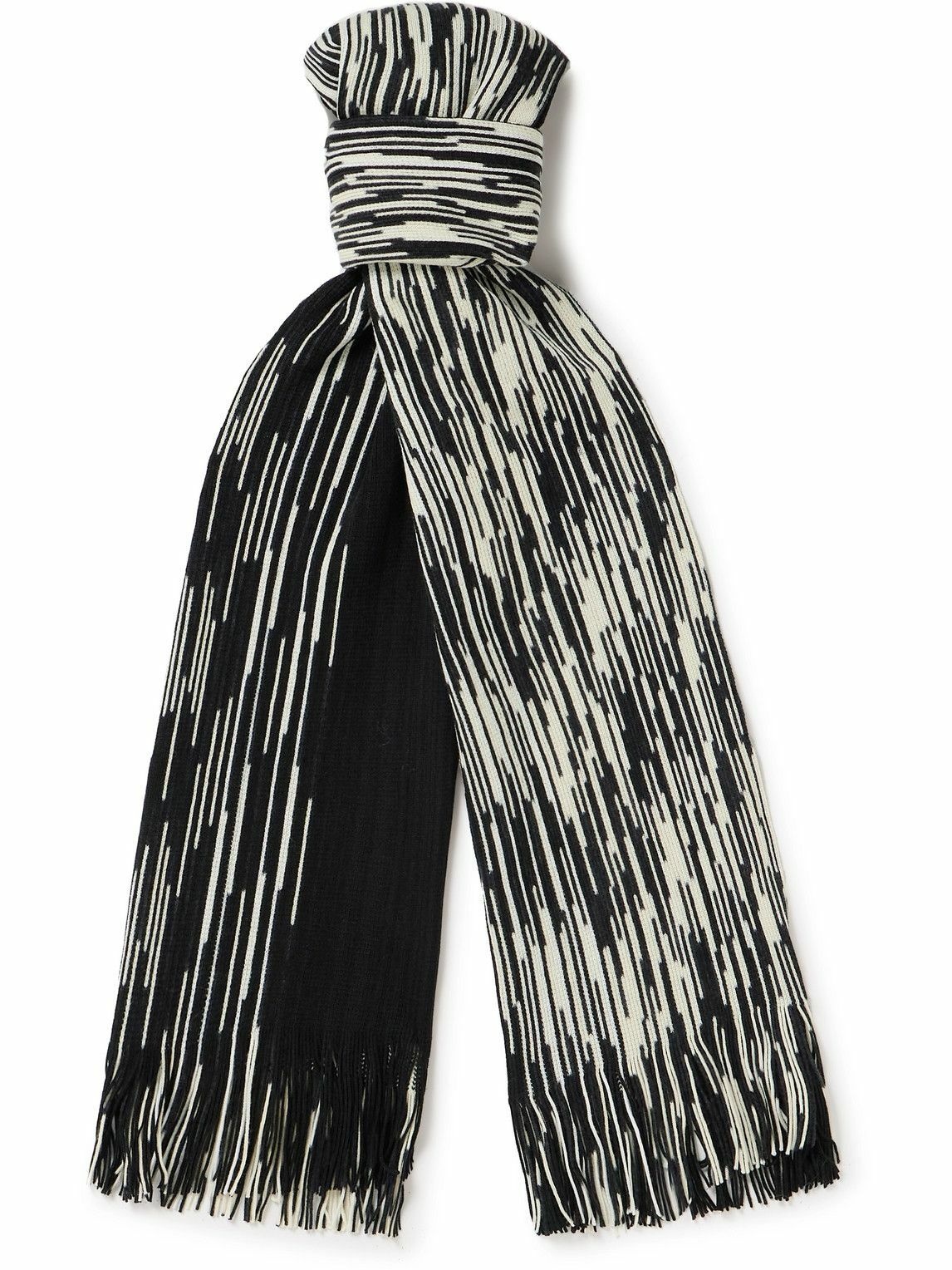 Photo: Missoni - Fringed Striped Wool Scarf