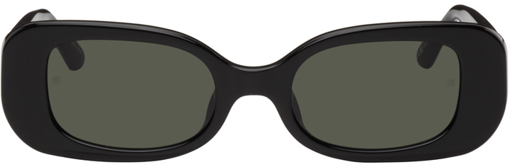Photo: LINDA FARROW Black Lola Sunglasses