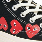 Comme des Garçons Play Men's x Converse Multi Heart High Top Sneak Sneakers in Black