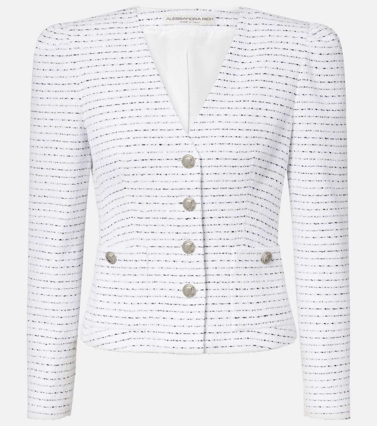 Alessandra Rich Striped tweed jacket