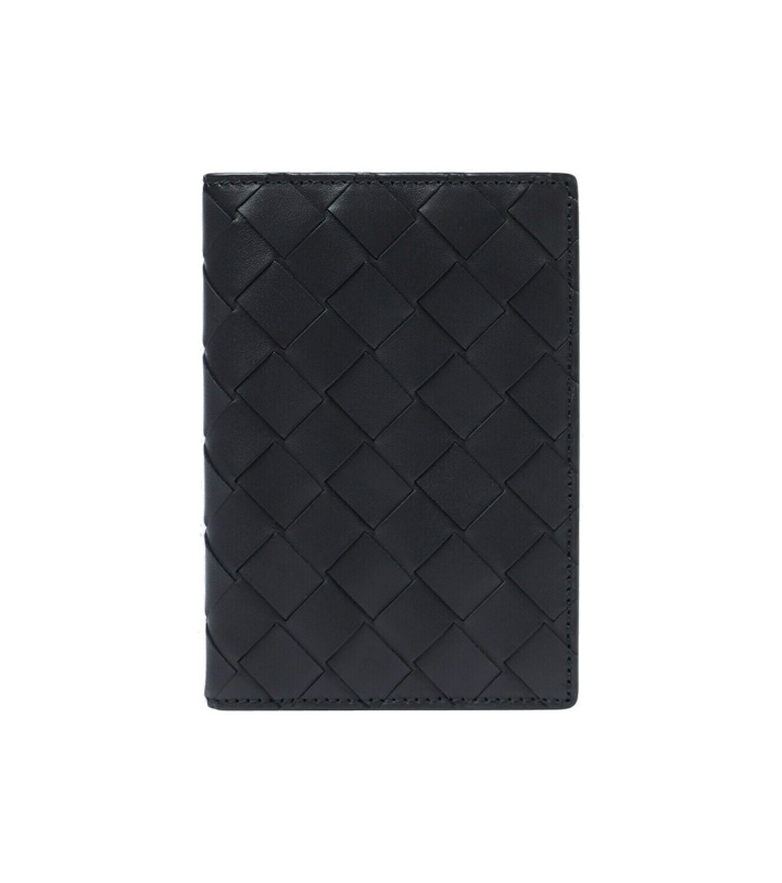 Photo: Bottega Veneta Intrecciato leather passport wallet