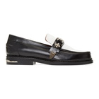 Toga Virilis Black and White Hard Leather Loafers