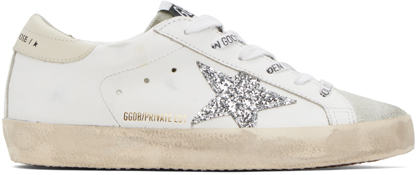 Golden Goose SSENSE Exclusive White Super-Star Sneakers Golden Goose ...