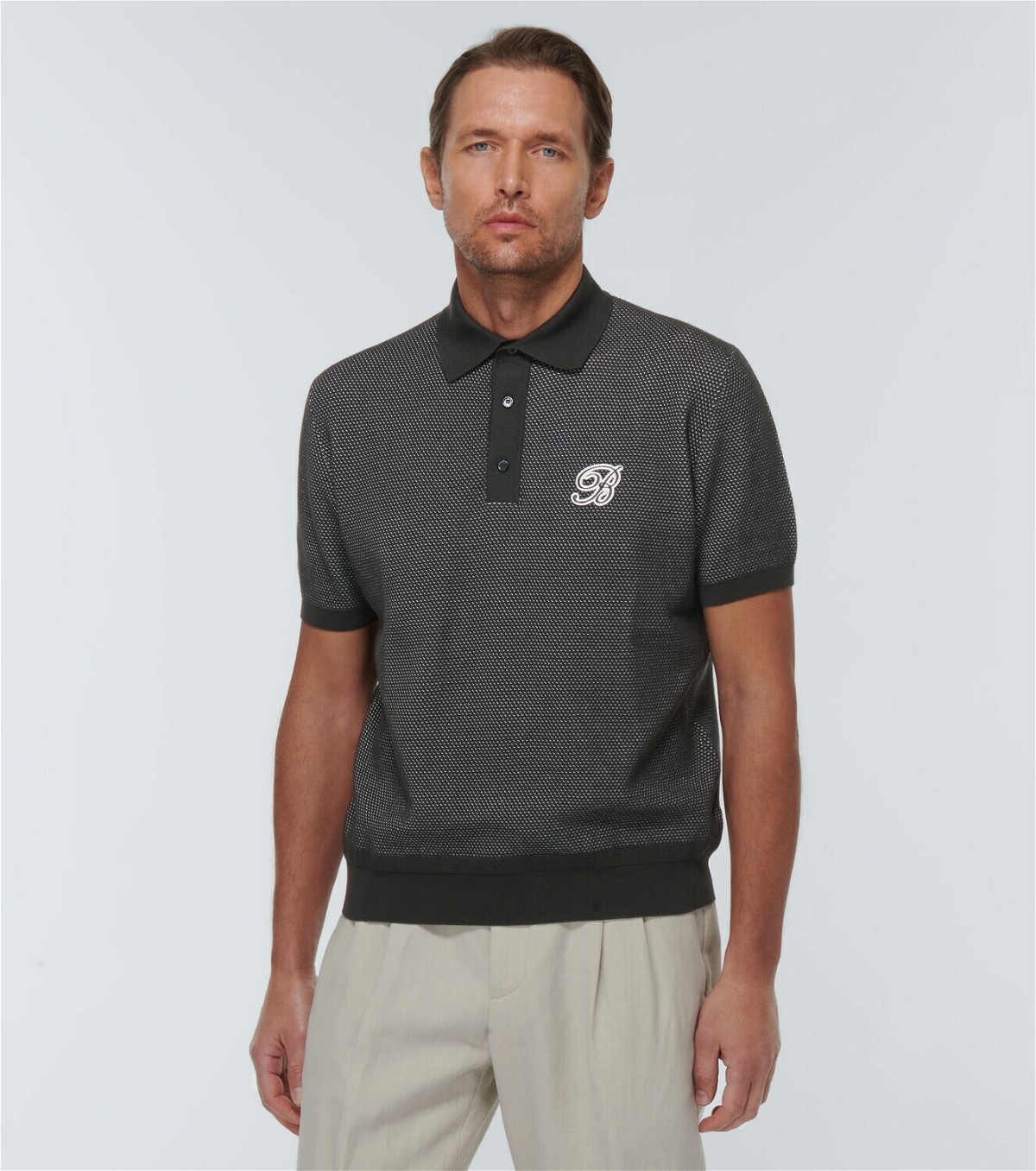 Berluti Golf cotton and silk polo shirt Berluti