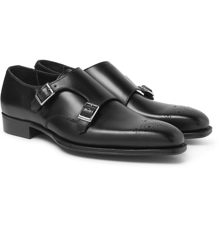 Photo: Kingsman - George Cleverley Mark Leather Monk-Strap Shoes - Black