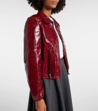 Gucci Leather bomber jacket