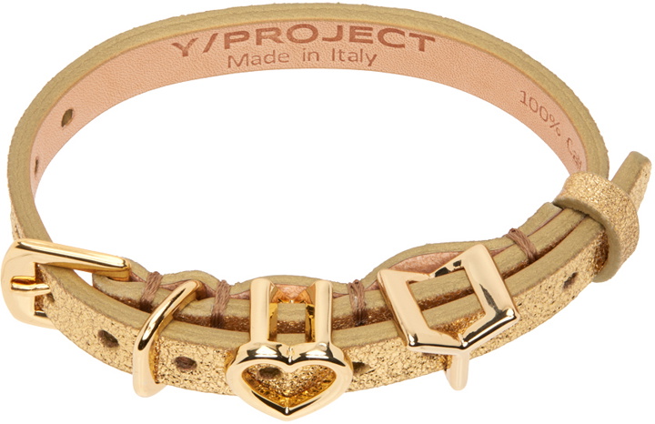 Photo: Y/Project Gold Y Heart Belt Bracelet