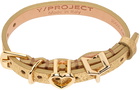 Y/Project Gold Y Heart Belt Bracelet