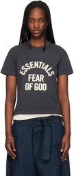 Fear of God ESSENTIALS Black Campus Classic Short Sleeve T-shirt