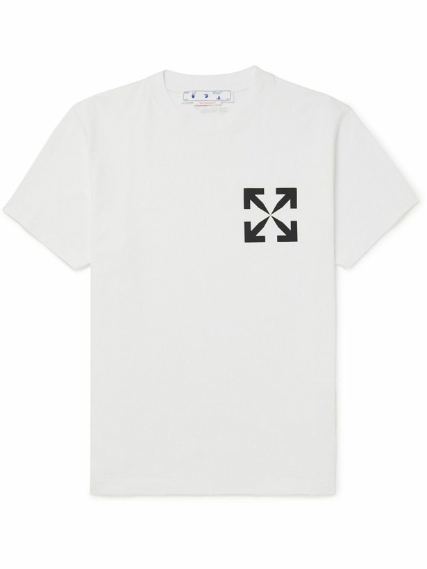Photo: Off-White - Logo-Print Cotton-Jersey T-shirt - White