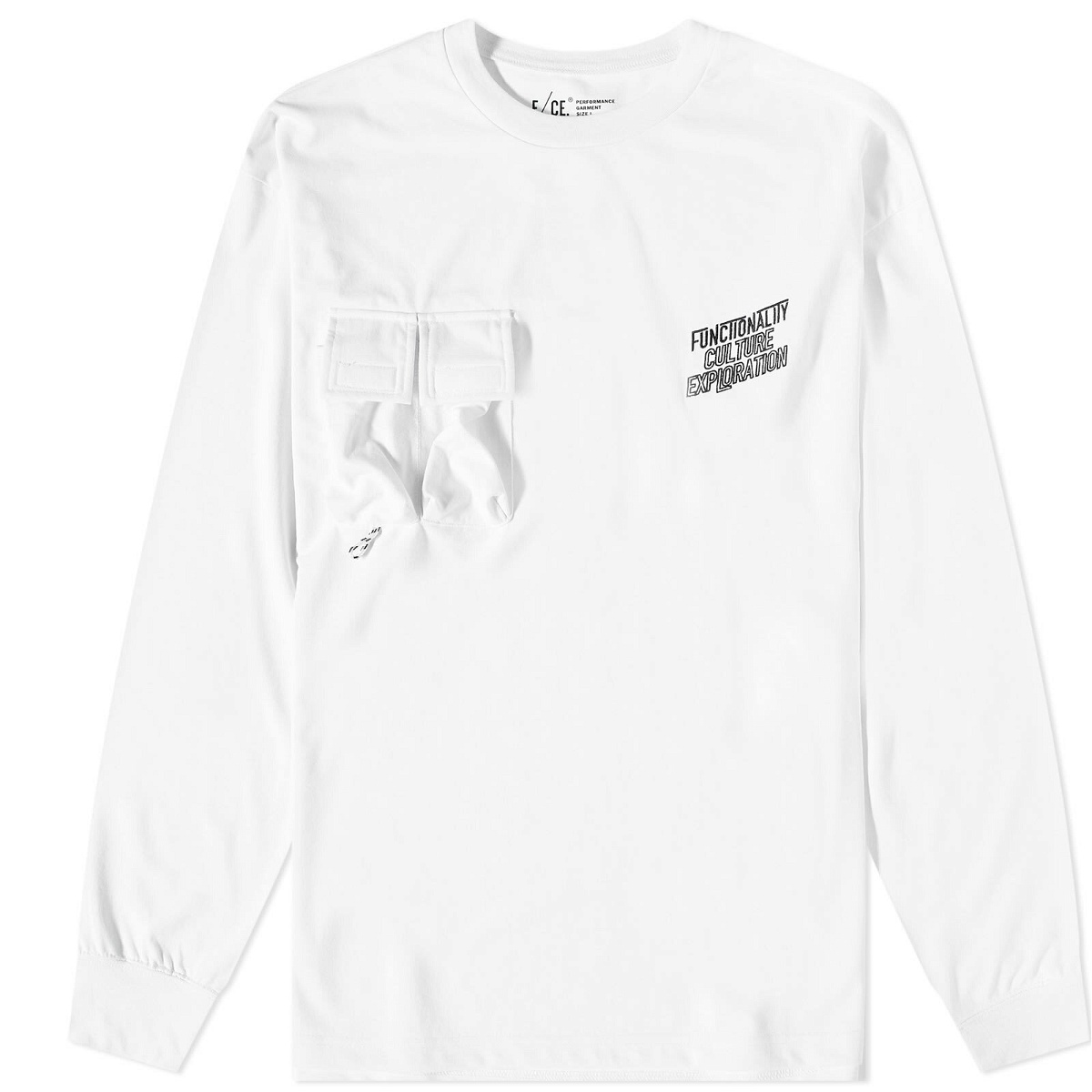 F/CE. Men's Long Sleeve Fast-Dry Utility T-Shirt in White F/CE.