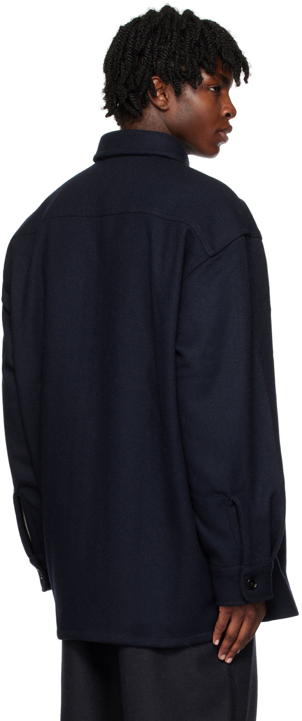 AMI Alexandre Mattiussi Navy Pocket Shirt