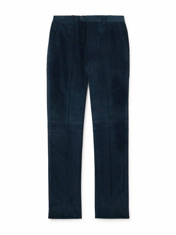 Photo: Rubinacci - Straight-Leg Cotton-Corduroy Trousers - Blue