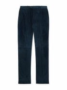Rubinacci - Straight-Leg Cotton-Corduroy Trousers - Blue