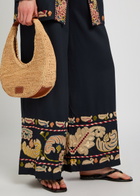 Bode Feather Runner Embroidered Cotton-blend Trousers Multicoloured 1