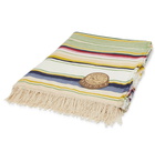 Loewe - Fringed Striped Wool and Cotton-Blend Blanket - Men - Multi