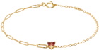 Yvonne Léon Gold Solitaire Cœur Bracelet