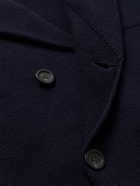 DOPPIAA - Double-Breasted Wool-Blend Cardigan - Blue