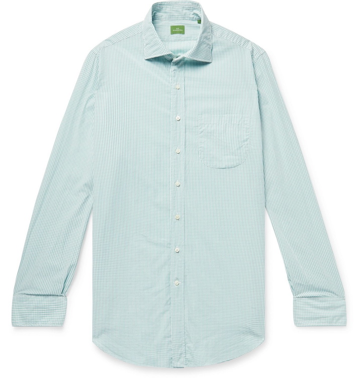 Photo: Sid Mashburn - Gingham Cotton-Poplin Shirt - Green