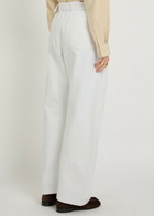 Lemaire Twisted Belted Barrel-leg Jeans Off White
