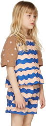 Wynken Kids Pink & Blue Wave Dansent Top