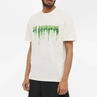 JW Anderson Men's Slime Logo Classic T-Shirt in Off White/Green