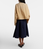 Prada Belted poplin midi skirt