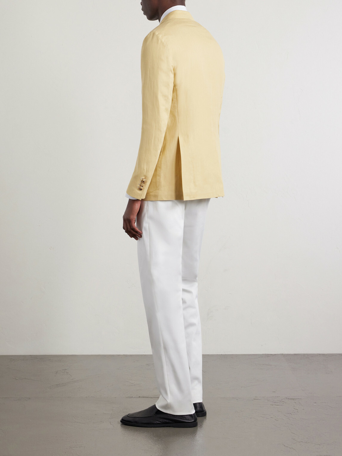 De Petrillo - Linen and Cotton-Blend Blazer - Yellow