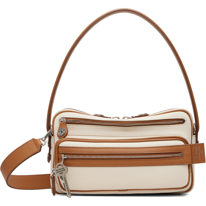 Photo: Acne Studios Beige & Brown Camero Party Canvas Bag