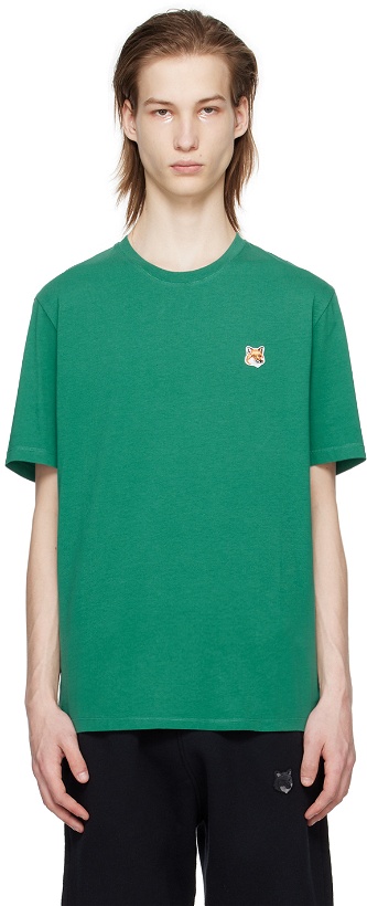Photo: Maison Kitsuné Green Bold Fox Head T-Shirt