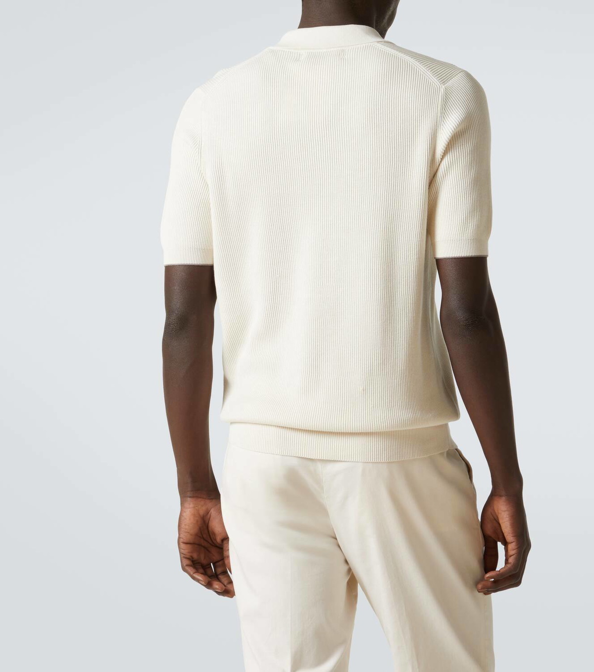 Brunello Cucinelli Ribbed-knit cotton polo sweater