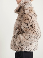AMIRI - Leather-Trimmed Plush Jacket - Brown