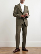 TOM FORD - Wool and Silk-Blend Suit Jacket - Green