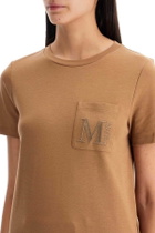 'S MAX MARA 'madera' embroidered pocket t-shirt Brown