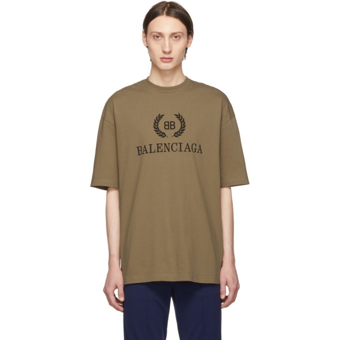 Photo: Balenciaga Tan BB T-Shirt