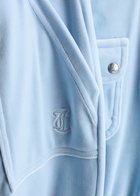 Juicy Couture Del Ray Logo Velour Sweatpants Light Blue