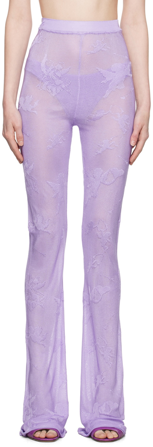 Marco Rambaldi Purple Sheer Trousers