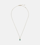 Stone and Strand Luxe 14kt gold (585/1000) necklace with emerald and diamond