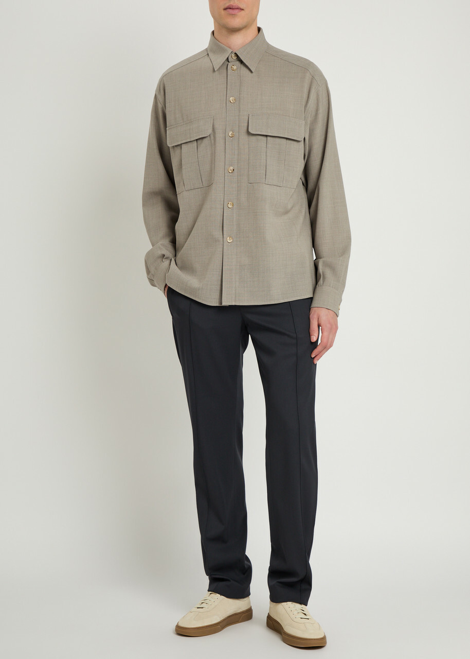 Dolce & Gabbana Wool Shirt Beige