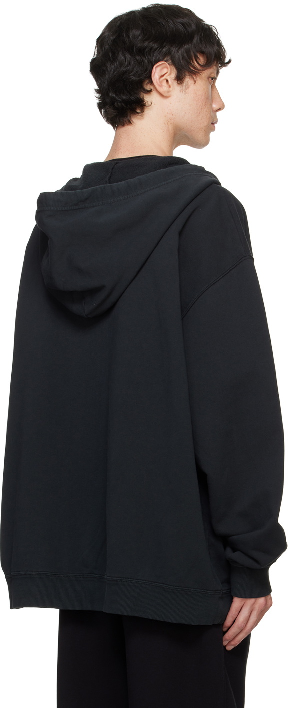 MM6 Maison Margiela Black Zip Hoodie MM6 Maison Margiela