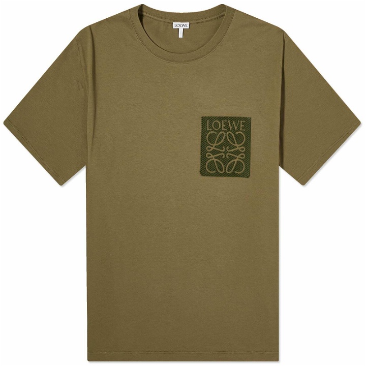 Photo: Loewe Men's Anagram Fake Pocket T-Shirt in Hunter Green