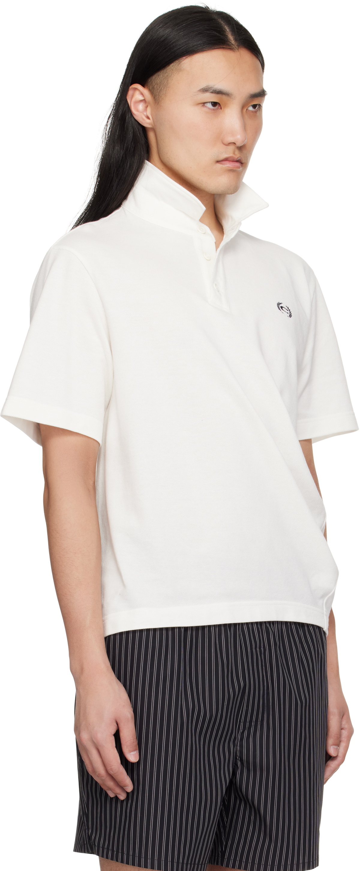 Commission White Twisted Polo