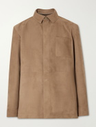 Canali - Paneled Suede Overshirt - Neutrals
