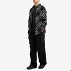 Burberry Men's Wool Check Overshirt in Monochrome Check