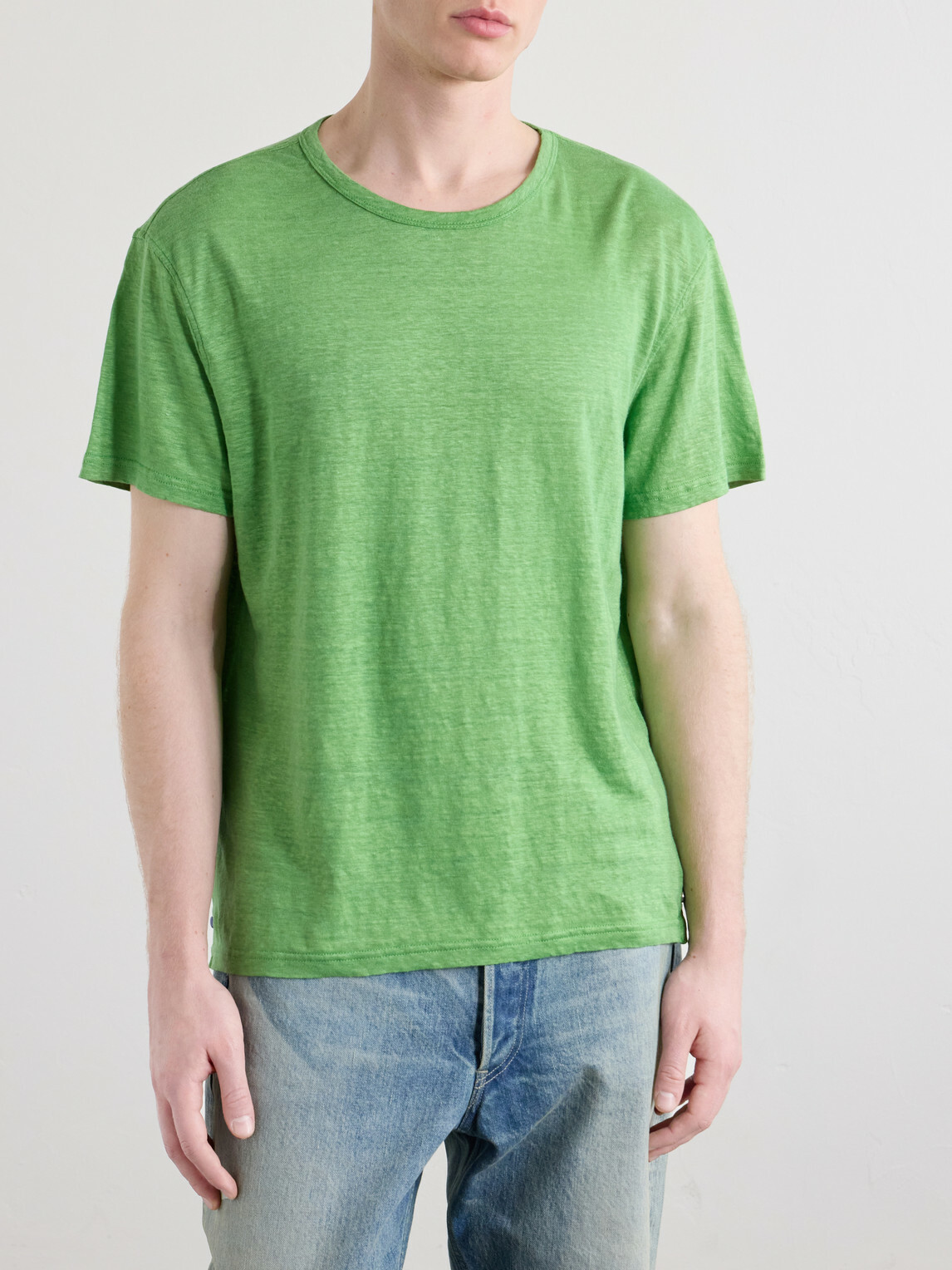 God's True Cashmere - Signature Linen T-Shirt - Green