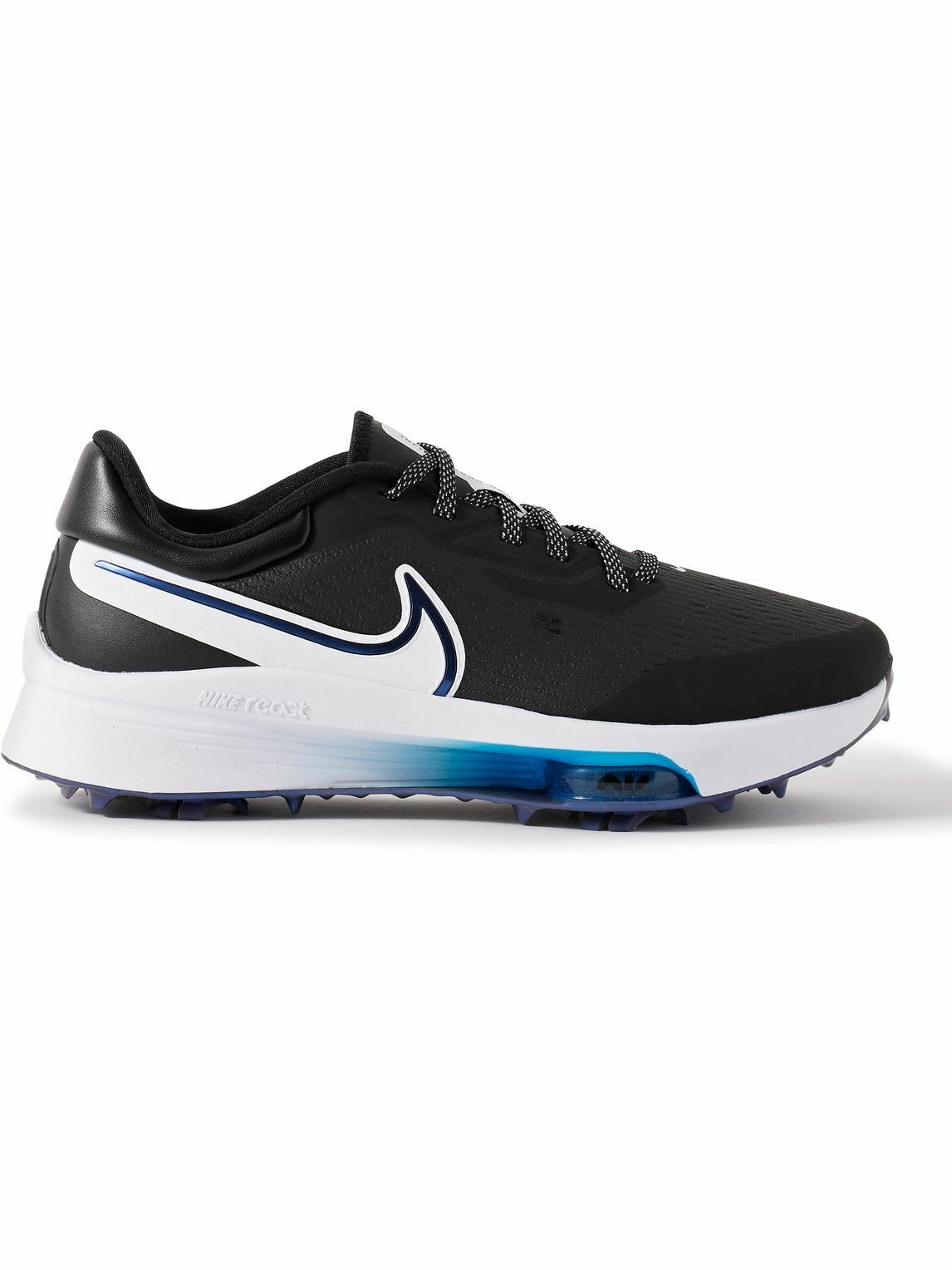 Photo: Nike Golf - Air Zoom Infinity Tour Next% Rubber and Leather-Trimmed Mesh Golf Sneakers - Black