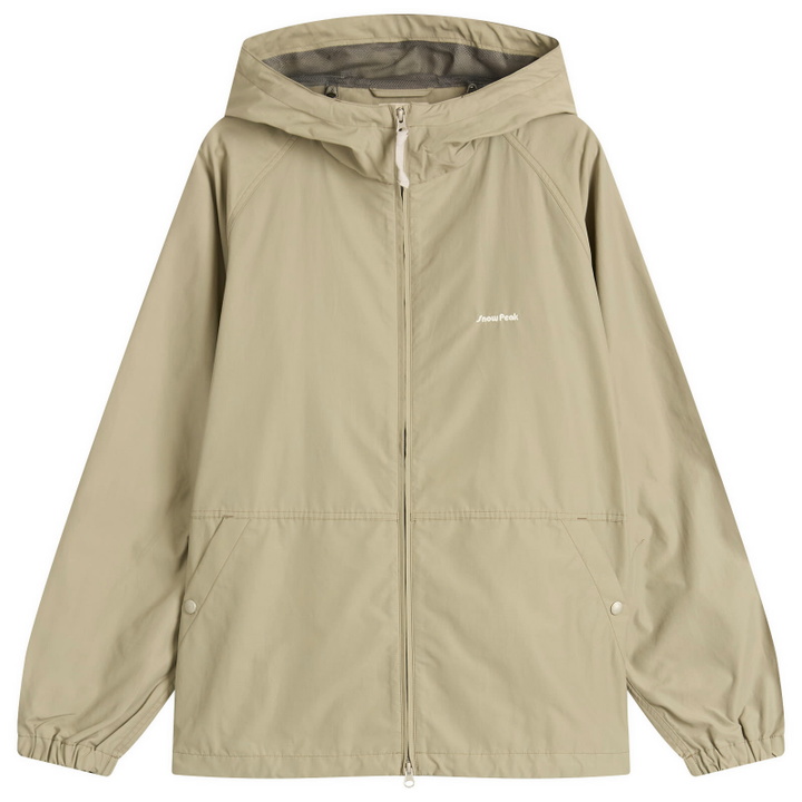Photo: Snow Peak Men's Light Mountain Cloth Zip Up Parka Jacket in Beige