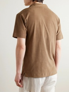 Sunspel - Sea Island Cotton-Terry Polo Shirt - Brown