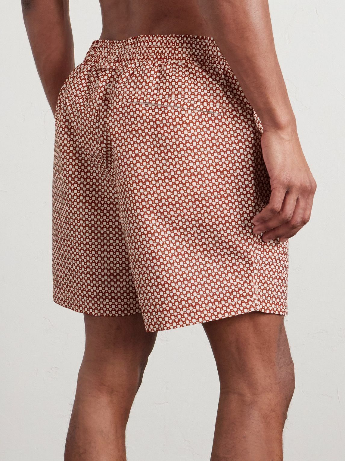 Derek Rose - Tropez Straight-Leg Mid-Length Printed Swim Shorts - Red